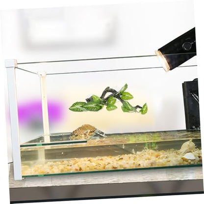 Toyvian Realistic Resin Reptile Plant Decor Aquarium Driftwood Substitute Indoor Terrarium Fake Plant Resin Terrarium Decor Branches for Reptiles