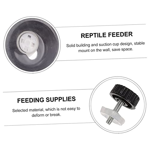 1Set Reptile Feeding Ledge Water Feeder Durable Reptile Tank Supplies with Suction Cups for Easy Installation for Geckos Lizards and Amphibians