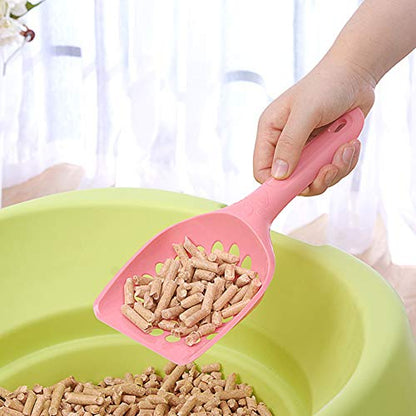 Baost 1Pc Plastic Cat Litter Scoop Pet Care Sand Waste Scooper Shovel Hollow Litter Scoop Shovel Deep Scoop Shovel Reptile Litter Cleaner Scoop for Sifting Kitty Cats Litter Big Hole#Random - size: Big Hole#Random