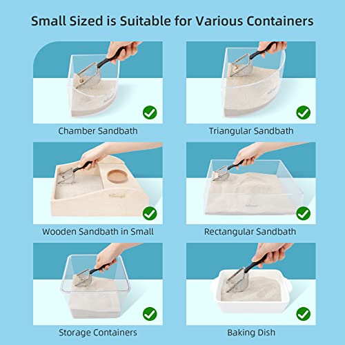 Niteangel Hamster Sand Bath Scoop: - Stainless Steel Sand Substrate Shovel Fine Mesh Metal Sifter Scooper fits Small Animal sandbath Box (Small Scoop)