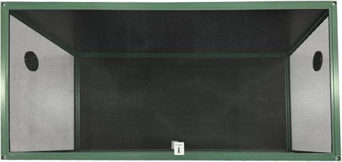 120 Gallon Reptile Terrarium, 4x2x2 ft Glass Reptile Tank Enclosure with Screen Top Ventilation, Reptile Habitats for Bearded Dragon, Lizard, Chameleon, Snake & Tropical Rainforest Habitat, Green