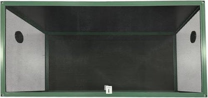 120 Gallon Reptile Terrarium, 4x2x2 ft Glass Reptile Tank Enclosure with Screen Top Ventilation, Reptile Habitats for Bearded Dragon, Lizard, Chameleon, Snake & Tropical Rainforest Habitat, Green - color: Green