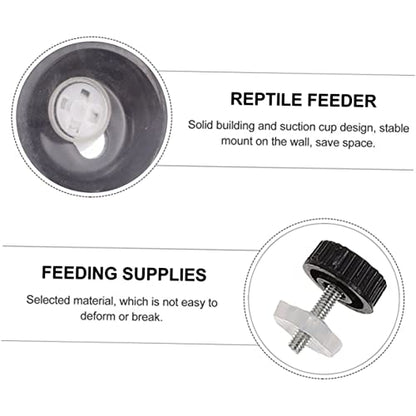 BESPORTBLE 1set Gecko Feeder and Water Dish Suction Cups Versatile Reptile Tank Accessories Easy to Clean Feeding Dishes for Lizards and Other Reptiles Random Set