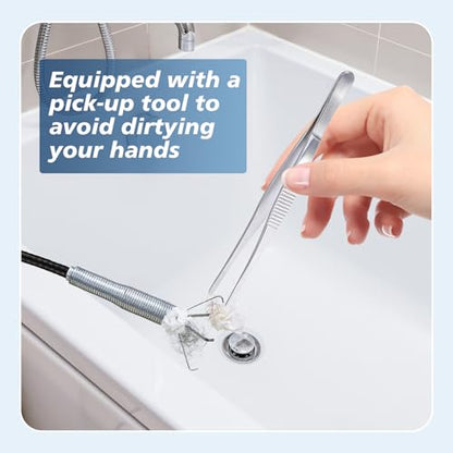 Flexible Grabber Claw (4 Claws), Drain Snake with Tweezers, Bendable Hose Grabber Reacher Tool, Retractable Drain Clog Remover Tool, Pickup Tool for Bath Tub, Toilet, Kitchen Sink & Sewer (63 inches) - color: 63 inches