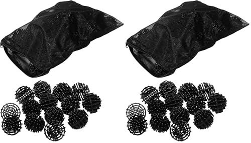 HQRP 50 pcs Bio Balls Filter Media 1.5 Inch - Large Bio Ball for Aquarium, Pond, Waterfall, Fountain Filter Media in Mesh Bag with Zipper (Pack of 2) - size: 50 pcs (Pack of 2)