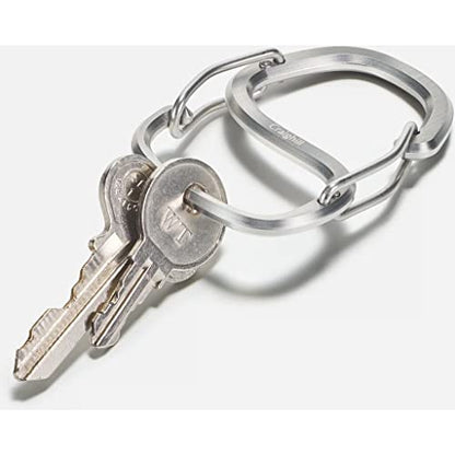 Craighill Coachwhip Carabiner - 2.4” Keychain Clip, Modern Minimalist Keyring for Car Keys & Accessories, Heavy Duty, Lightweight, S Shape Hook - style: Stainless steel