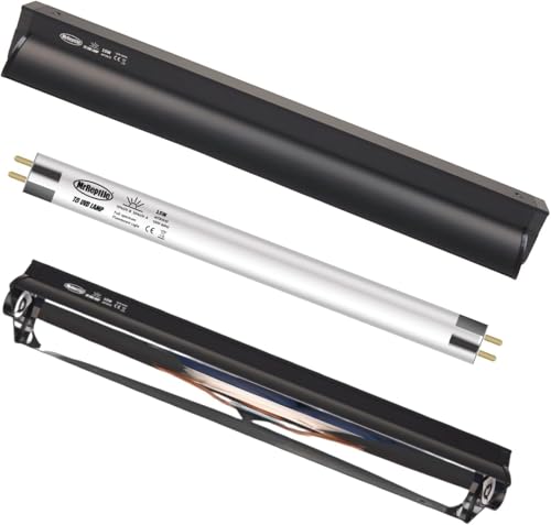 T8 UVB Reptile Light Kit, 15W UVB Light Fixture and 10.0 UVB Lamp Bulb Kit, for Desert-Dwelling Reptiles, Bearded Dragon UVB Light 18 inches - size: 15W UVB10.0 T8 KIT