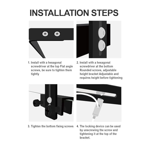 Aquarium Light Riser, Adjustable Professional Aquarium Light Stand, Aluminum Alloy Aquarium Light Holder, Aquarium Lamp Bracket, Fish Tank Lighting Holder for Aquarium LED Light - color: Black