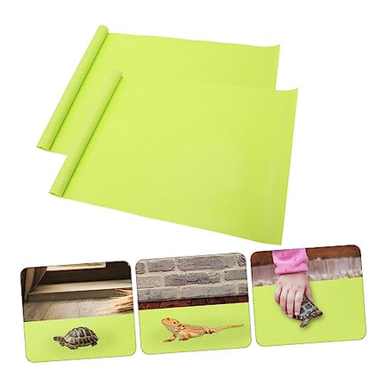 TOYANDONA 2Pcs Reptile Carpet Mat for Bearded Dragon Tank and Easy to Clean Terrarium Liner for Snakes Lizards and Turtles Habitat Flooring