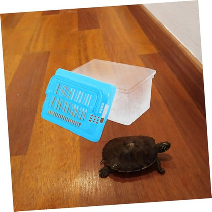 LIOOBO Small Aquarium for Travel Handheld Fish Tank Portable Reptile Carrier Box for Goldfish Turtles and Small Pets Lightweight and Versatile Pet Transport