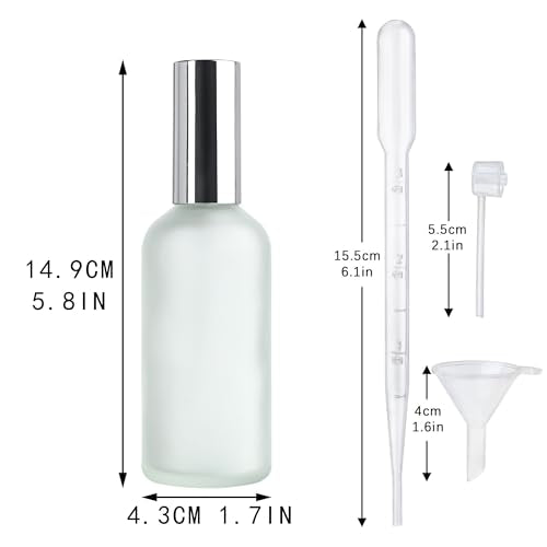 YU FENG Perfume Bottles Empty Glass Refillable Atomizer 3 Pack 100ml/3.4oz - color: Style 4