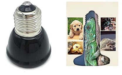 Mini Pet Reptile Ceramic Heating Lamp 110V 220V,Heat Emitter Light Bulb 25W 50W 75W 100W 220V100W - color: 220v100w