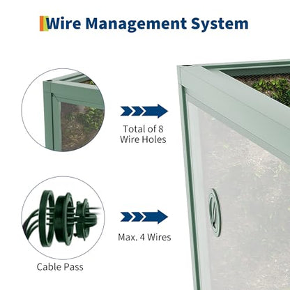 GarveeLife 120 gal Bearded Dragon Tank 4 x2 x2 Reptile Terrarium Enclosure with Sliding Glass Doors, Snake Enclosure Heavy Duty Top Screen Ventilation, Easy to Assemble Green - color: Green