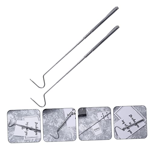 VOSAREA Stainless Steel Adjustable Snake Grabbing Hook 71cm Portable Reptile Catching Tool for Safe Handling and Retrieval of Snakes