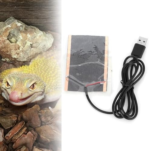 USB Reptile Carbon Fiber Heating Film, Bending Constant Temperature Heating Pad for Tortoise Snake Lizard Gecko Hermit Crab Turtle Amphibians
