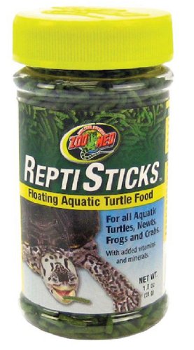 Zoo Med ReptiSticks Floating Aquatic Turtle Food, 1 Ounce, Black, Sample