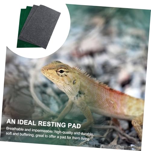 4Pcs Reptile Terrarium Carpet Substrate Mats for Lizards Gecko Snake Tortoise Breathable Polyester Habitat Liner with Fit Design for Cage Bedding