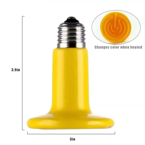 JZNCHP-Reptile Heat lamp-Ceramic Heat emitter-Bearded Dragon Tank Accessories 150W Yellow Infrared Bulb Emitter Lamp for Pet Heat lamp for Chickens(2-Pack)