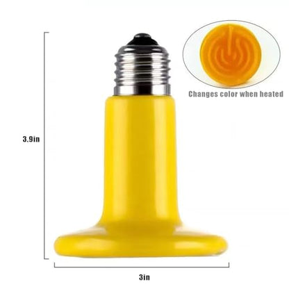 JZNCHP-Reptile Heat lamp-Ceramic Heat emitter-Bearded Dragon Tank Accessories 150W Yellow Infrared Bulb Emitter Lamp for Pet Heat lamp for Chickens(2-Pack)