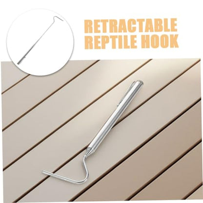 UKCOCO Stainless Steel Extendable Snake Hook for Safe Reptile Handling Portable Collapsible Tool for Herpetologists and Wildlife Enthusiasts for Catching Rattlesnakes