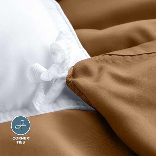 Bare Home Bedding Duvet Cover Extra Long Size - Premium 1800 Super Soft Collection - Lightweight, Cooling - Soft Breathable Bedding Duvet Cover (Twin/Twin XL, Caramel) - color: 08 - Caramel (No Comforter), size: Twin/Twin XL