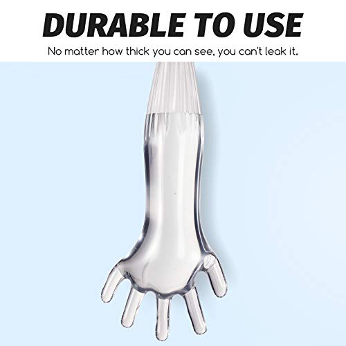 Patelai 50 Pcs Disposable Dressing Gutting Gloves 1.6 Mil Shoulder Length Hunting Field Dressing Glove for Deer Cleaning Gutt - color: White