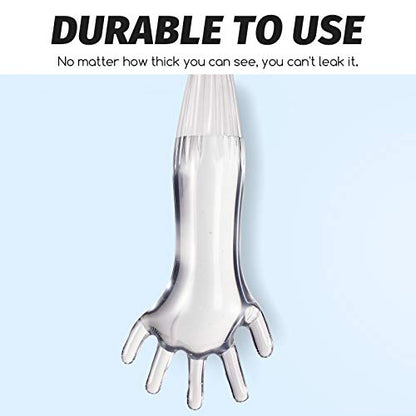 Patelai 50 Pcs Disposable Dressing Gutting Gloves 1.6 Mil Shoulder Length Hunting Field Dressing Glove for Deer Cleaning Gutt - color: White