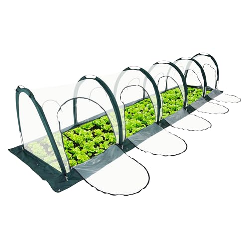 Portable PE Plastic Tunnel Greenhouse for Outdoors - Cambered Poly Transparent Long Greenhouses Clear Insulation Grow Tent Ideal for Backyards and Patio Vegetable Cultivation (5M) - style: 5M/196.8”