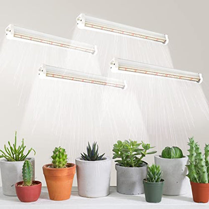 GYTF Plant Grow Light Strips, 204 LED-Bulbs 5000K White Full Spectrum Grow Light Strips for Indoor Plants, Succulents, Seeds Starting, Greenhouse, End-to-End Connection (4x10W, 200W Equivalent) - size: 4 Count (Pack of 1)