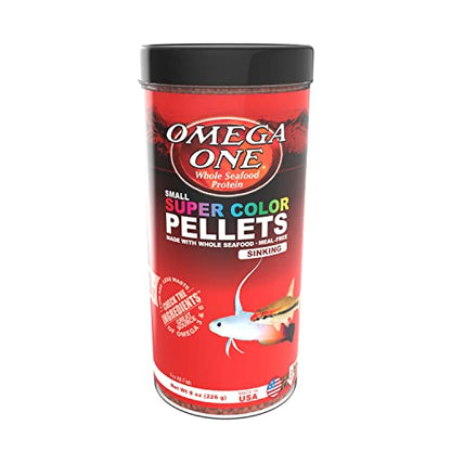 Omega One Super Color Sinking Pellets, 2mm Pellets, 8 oz - size: 8 Ounce (Pack of 1)