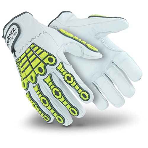 HexArmor Cut-Resistant Impact Protection Leather Work Gloves | Chrome Series® 4080 | Large - color: Chrome Series 4080 | Impact Protection, size: Large