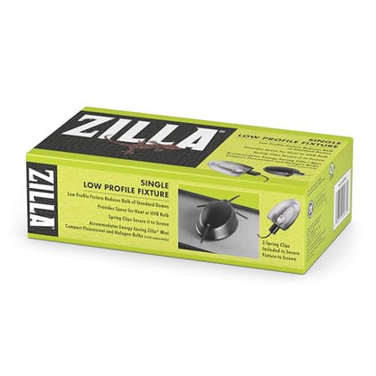 Zilla Low Profile Reptile Terrarium Fixtures Single,Black - size: 1 Count (Pack of 1)