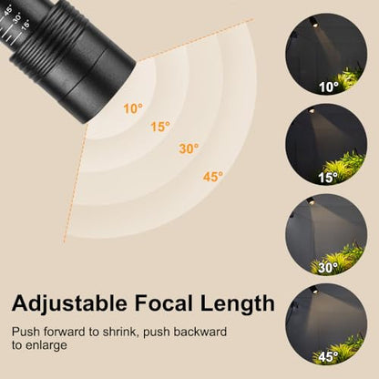 Mini Aquarium Light, 3W Clip on Aquarium Spotlight with Adjustable Focus, 3 Colors LED Fish Tank Focus Light for 0.11"-0.39" Thickness of Fish Turtle Plant Tank