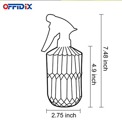 OFFIDIX Glass Spray Bottle, Fine Mist Plant Mister, Handheld Pressure Watering Can,Adjustable Nozzle Glass Spray Bottle,0.43L/15.17oz Handheld Spray Bottles for Garden Plants Cleaning Solutions（Gray） - color: D-Gray
