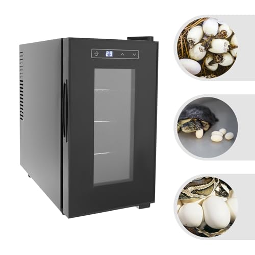 Reptile Incubator, 23L Small Digital Lab Incubator Cooling and Heating 50-104°F Reptile Egg Incubator for Turtle Lizard Gecko Snake Small Reptiles Hatching, Black