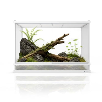101 Gallon Reptile Tank, Reptile Enclosure for Easy Maintenance, Top Screen Ventilation & Glass Sliding Door 38x24x26'' - size: 38x24x26'' 101 Gallon
