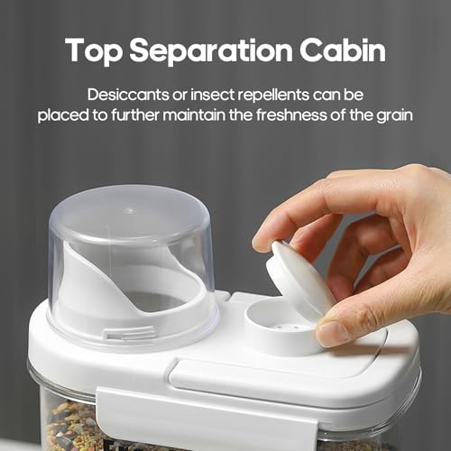 3 Qt/2.8 L Bird Seed Storage Container with Lids Airtight Measuring Cup, Bird Seed Dispenser Pet Food Container Are Used to Store Bird Food, Chicken Feed BPA Free (2.8L, Green) - color: 2.8L/Green