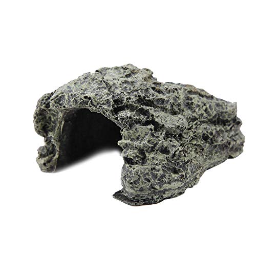 Weiyirot Fish Hiding Cave, Turtle Hiding Resin Cave, Aquarium Turtle Reptile Basking Hide House Habitat Shelter Decoration Ornament for Aquarium, Tank, Pond, etc(DB-025C Large)