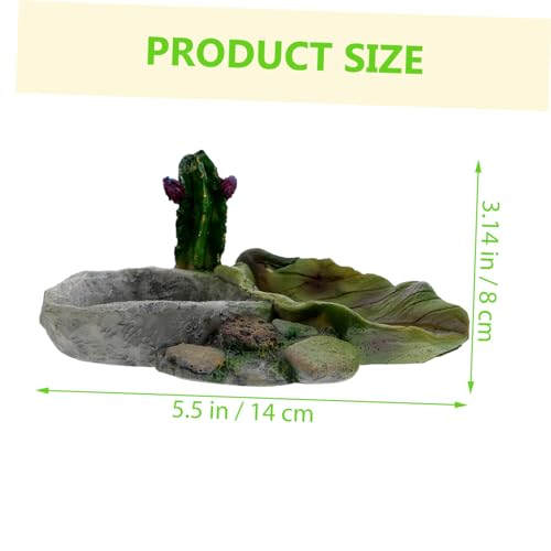 UKCOCO Crawling Pet Water Feeder Bright Colored Resin Reptile Drinking Dish for Turtles Lizards and Geckos Easy Frequent Use Pet Supplies