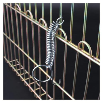 40 PCS Spring Latch Door Cage Metal Finger Hook for Iron Fixing Rabbit Chicken Parrot Guinea Pig Bunny(5cm) - color: 5cm