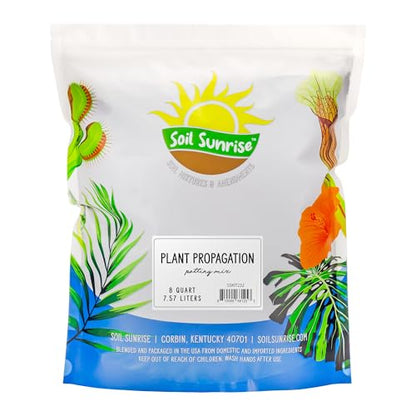 Soil Sunrise Plant Propagation Potting Mix (8 Quarts); Ideal Starter Mix for Rooting Plant Cuttings - size: 8 Quarts