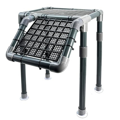 Large Basking Platform for Aquatic Turtles, 10.8" Width Resting Area, Adjustable Height Turtle Basking Platform with Suction Cup, Turtle Tank Accessories