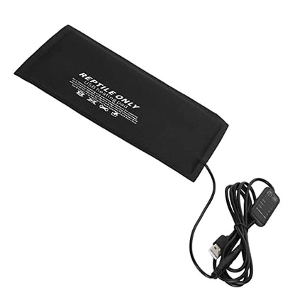 GLOGLOW USB Heating Mat for Turtles Lizards Reptiles Heating Pad, 3 Level Temperature Adjustable USB Mat for Turtles Lizards Small Animals Crawler Temperature Control Equipment (S)