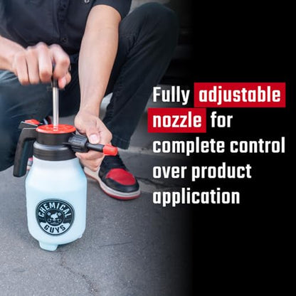 Chemical Guys Mr. Sprayer Full Function Pressure Atomizer and Pump Sprayer, Professional 50 oz Spray Bottle for Cleaning & Washing, for Home, Garden, Car Detailing, Easy Pump Action and Adjustable - style: Mr. Sprayer