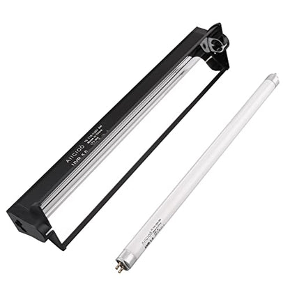 Aiicioo T5 UVB Lighting Combo Kit 8W - Reptile Light Fixture and T5 5.0 UVB Light Bulb for Bearded Dragon Leopard Gecko (12Inch 8W) - size: 12Inch 8W
