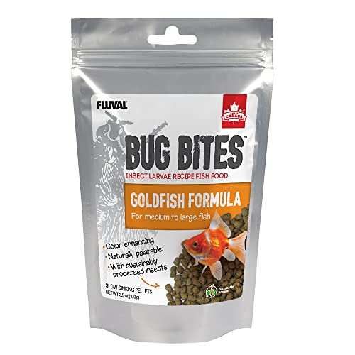 Fluval Bug Bites Goldfish Fish Food, Pellets for Medium to Large Sized Fish, 3.53 oz, A6584 - size: 3.5 Ounce (Pack of 1)