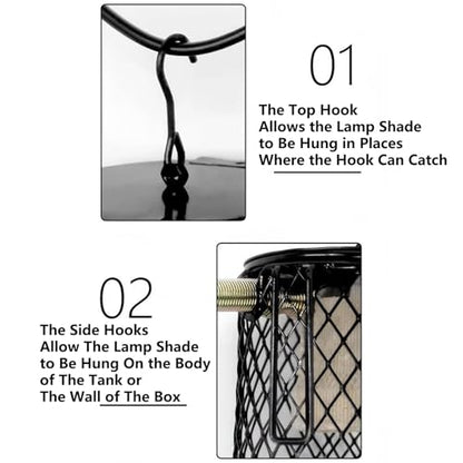 Playful Paws Ceramic Lamp and Lampshade Bird Heaters for Caged Birds with 50W Reptiles Heat Lamp Bird Warmer and Rabbit Hutch Heater (Push Switch) - color: Push Switch