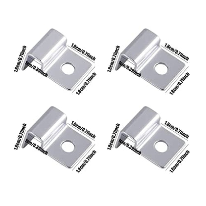 Suxgumoe Aquarium Cover Clips, 4 Pcs 6mm / 8mm / 10mm / 12mm Stainless Steel Fish Tank Glass Cover Clip Support Holder Universal Lid Clips for Rimless Aquariums (10mm) - size: 10mm