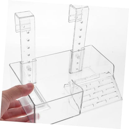 Turtle Basking Platform Acrylic Hanging Ramp for Aquatic Turtles Wall Mounted Reptile Saving Climbing Terrace for Sunbathing and Resting Aquariums
