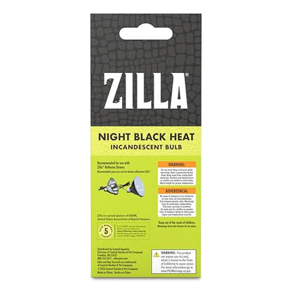 Zilla Incandescent Bulb, Night Black, Ideal for Nocturnal Reptile Species - size: 100 Watts, style: Night Black